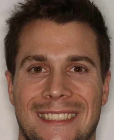 Adult Invisalign narrow smile before treatment face Fareham